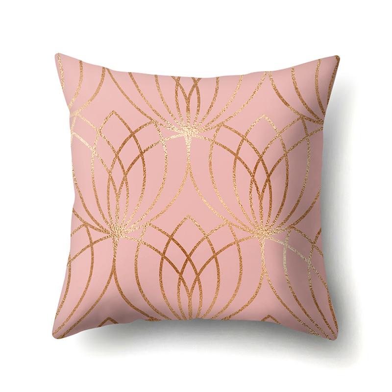 Polyester Pillow Case Automobile Decoration Home Printed Pillow Case Waist Cushion Cover Car Cushion Head Cushion Cover