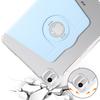 For iPad Air 11 (2025)/(2024) Case Rotating Stand Leather+Clear TPU Detachable Tablet Cover