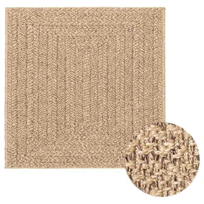VidaXL ZIZUR Rug 120x120 Cm Jute Look Indoor and Outdoor, Outdoor Rug, Floor Mat, Indoor Rug, 4006154