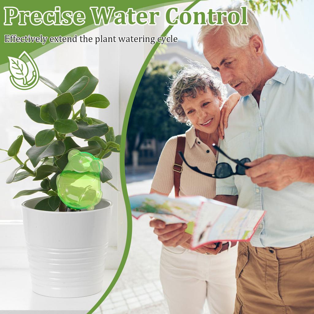 4Pcs Automatic Plant Watering Bulbs 375ml Clear Frog Style Self Watering Globe Insert Drip Irrigation System Garden Accessories