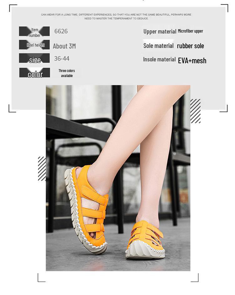 Women's & Men's Large Hollow Out Closed Toe Casual Beach Sandals