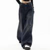 Jeans Vintage da Donna a Gamba Larga Harajuku Baggy Pantaloni Denim Oversize Grunge Streetwear Pantaloni Autunnali