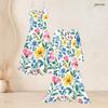 Women Plus Size Floral Print 2 Piece Set V Neck Strappy Flared Dress Long Sleeve Open Front Cardigan