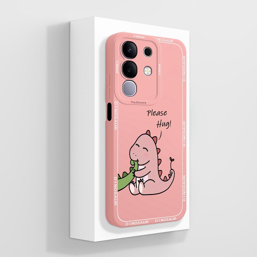 For Vivo T4x T2x T1x V27 V23 Pro V21 V21E V23 V23E V25 V25E V27E Y19E IQOO Z10X Phone Cover Cute Avocado Pattern Liquid Silicone Shell For Vivo Casing