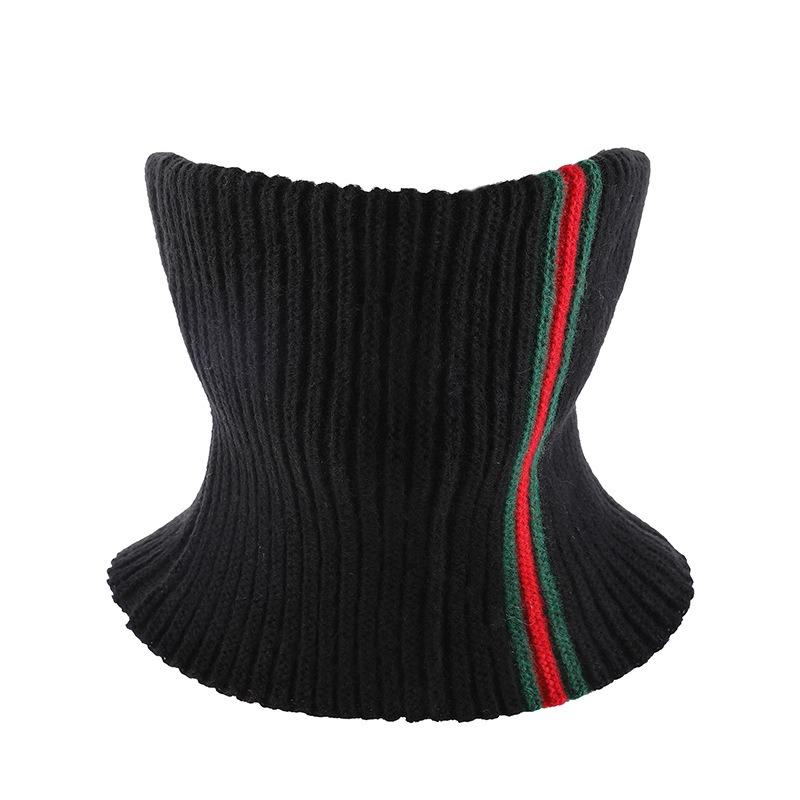 Double-layer Male and Female Couples Warm Neck Cover Striped Hair Pulling Fashionable Versatile Outdoor Autumn and Winter Scarf