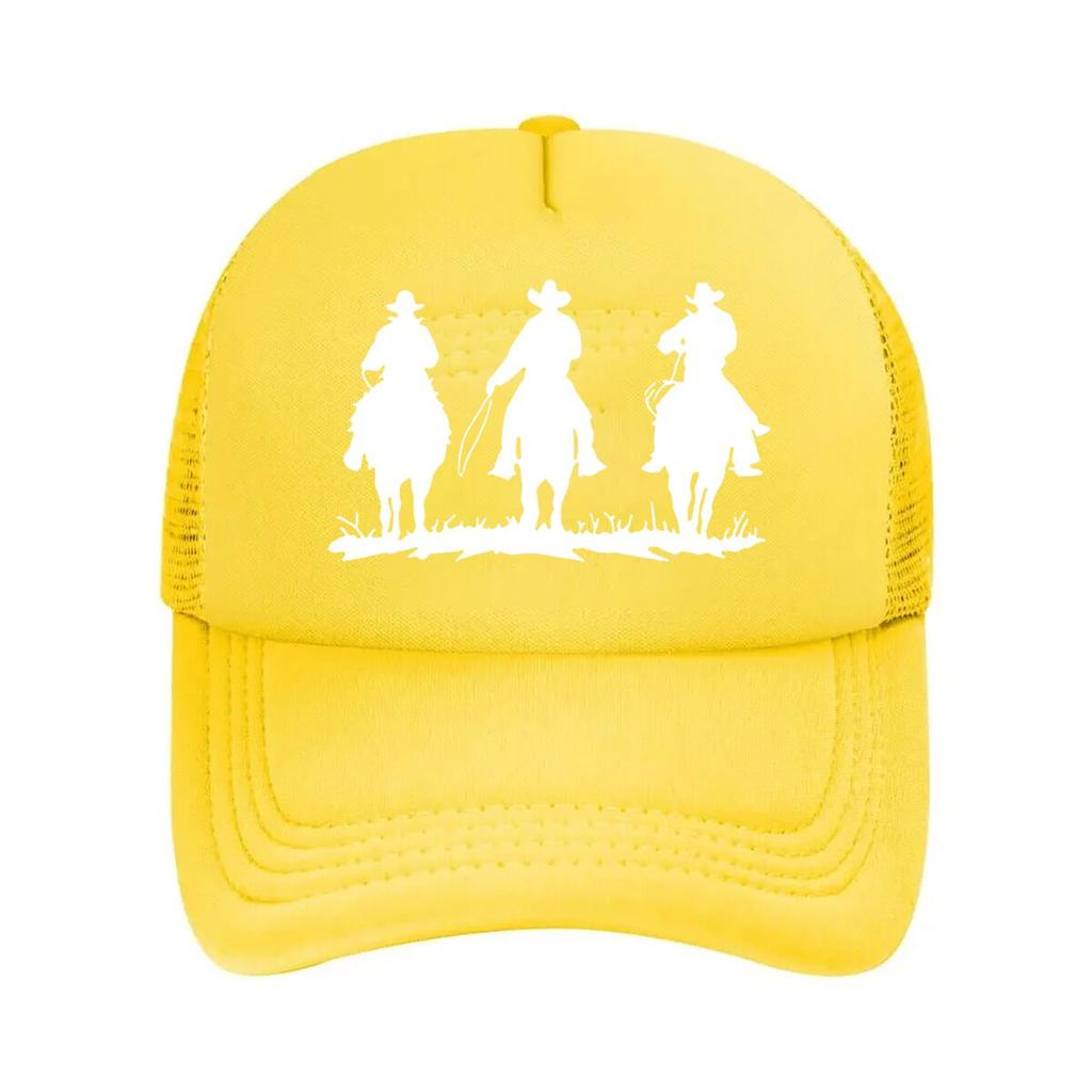 Cowboy Horse Print  Mesh Baseball Cap Dad Hat Hip Hop Snapback Cap