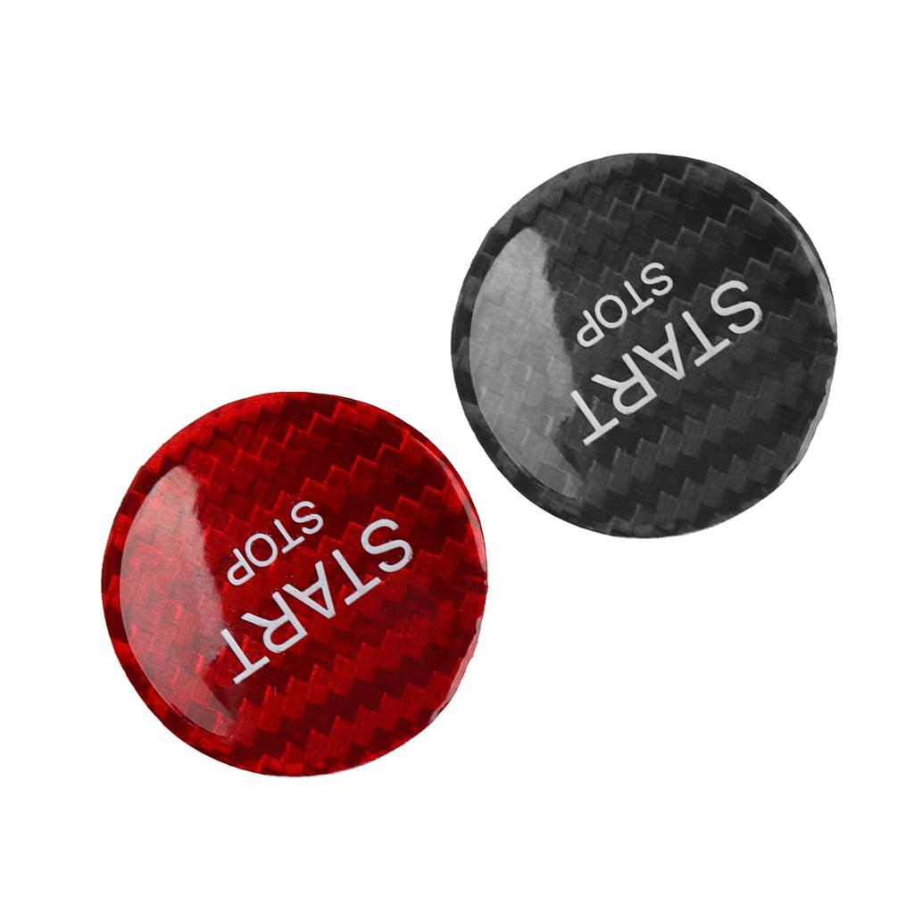 Engine Start Stop Button Switch Cover Carbon Fiber Ignition Starter Switch Sticker Replacement for P