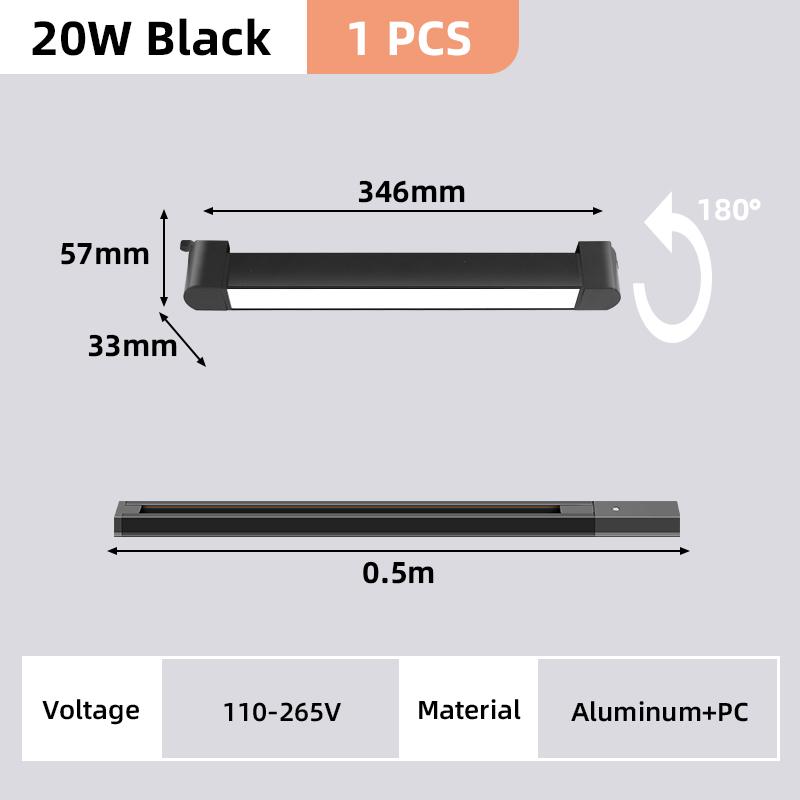 New Track Lights Aluminum Ceiling Track Light Floodlight Lamp 110-220V Light Track Rail  Indoor Life Clothing Store Home Decor