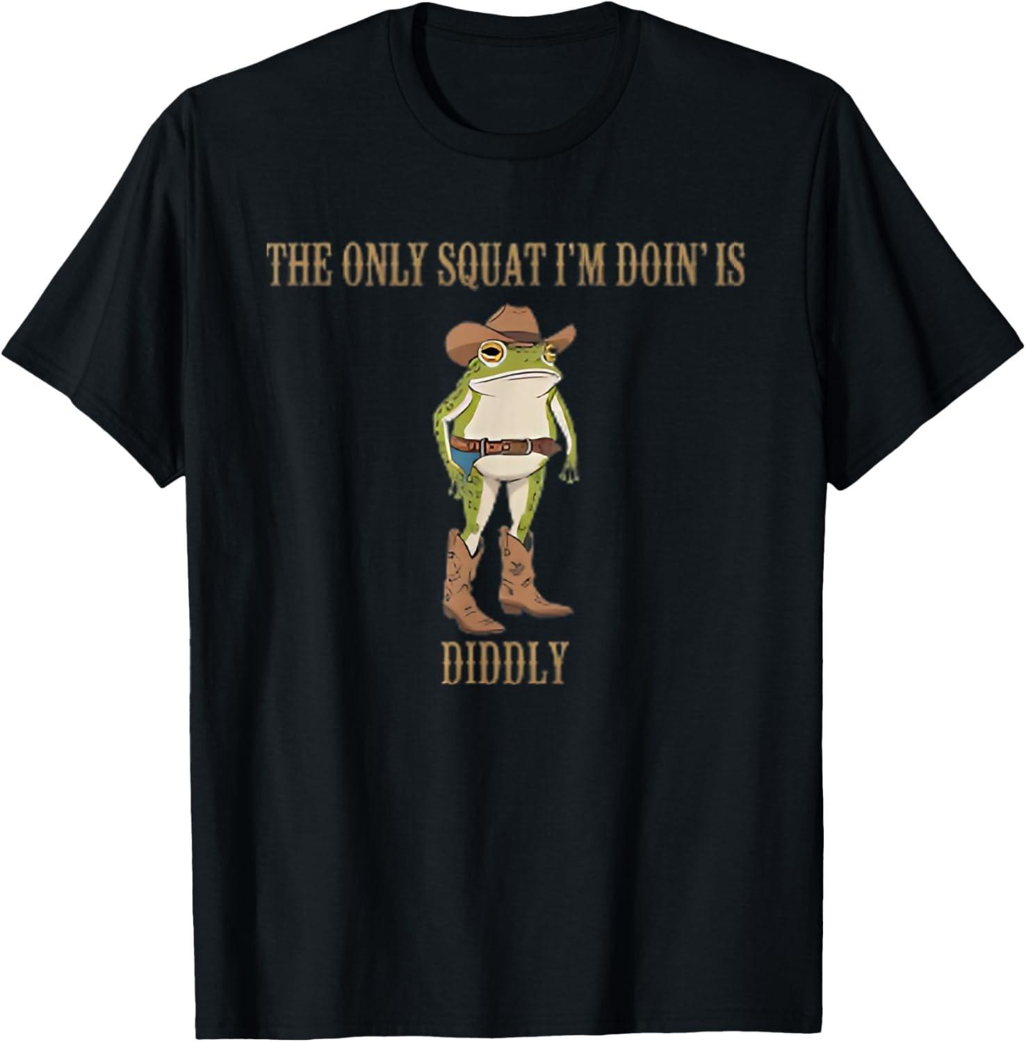 the only squat i m doing is diddly T-Shirt Mens Womens Tees Top unisex T-Shirt Mens Womens Tees Top XL