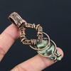 Ruby In Fuchsite, Coral Gemstone Pure Copper Wire Wrapped Handmade Jewelry Pendant Gift