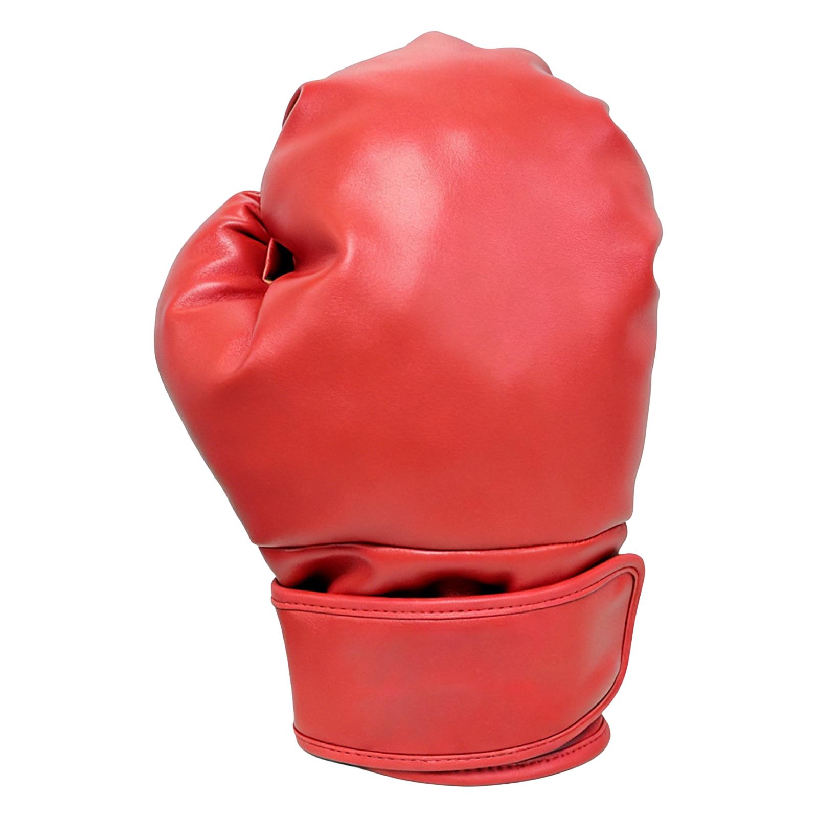 1Pc Boxing Glove Golf Driver Wood Club Head Cover Hook-and-loop Fastener Water PU Leather Headcover
