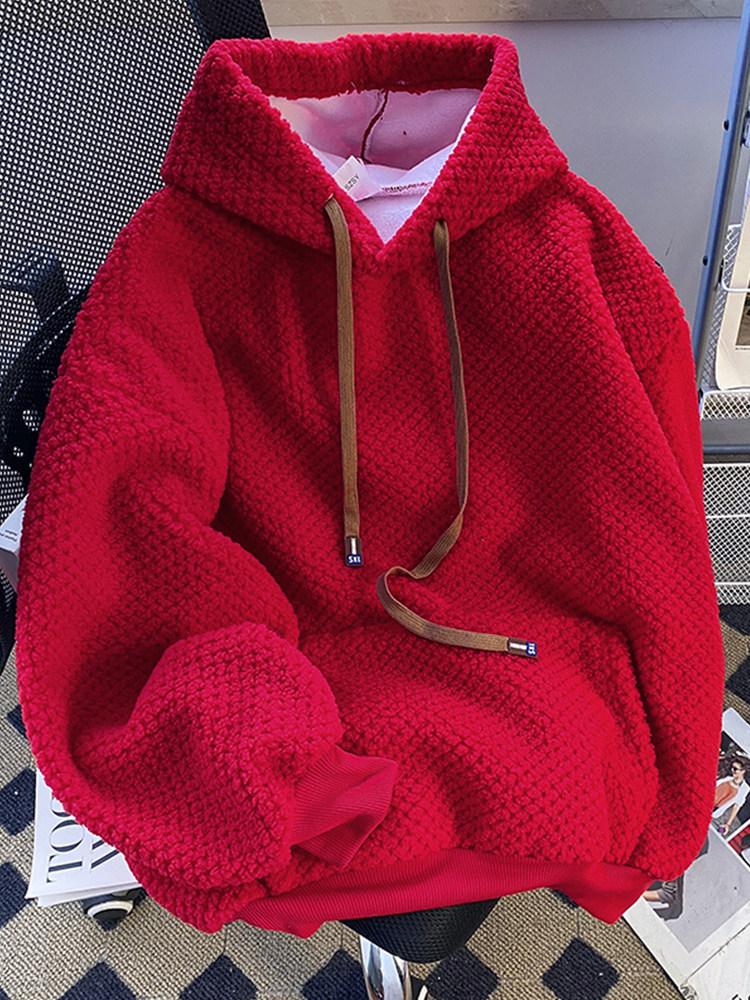 Men's American Style Winter Plaid Hoodie: Thickened, Plus Velvet, Trendy, High Quality