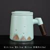 Wind Hand-painted Thousands of Miles Jiangshan Water Cup Merchandise Office Cup Business Teacup Set Ceramic Souvenir Small Gift