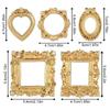 Mini Picture Frame  Retro Baroque Style  Golden Resin  Scrapbooking Embellishments Desktop Ornaments Mini Photo Booth Props