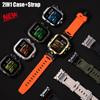 Carcasă PC+Curea pentru Apple watch ultra 3/2 49mm 46 44 45mm Bandă Silicon Acoperire Aliat Impermeabilă Iwatch seria 11 10 9 8 7 Brățară