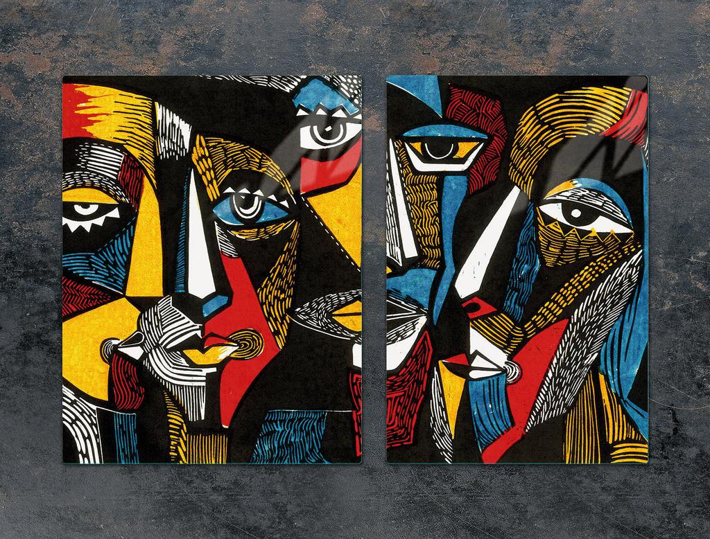 SZKLANA PŁYTA OCHRONNA NA KUCHENKĘ 75x52 POP ART.