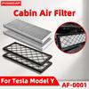 4pcs Automotive Air Filter Kit Fit For Tesla Model Y 2020-2024 Cabin Air Filters Replace Filters With Activated Carbon