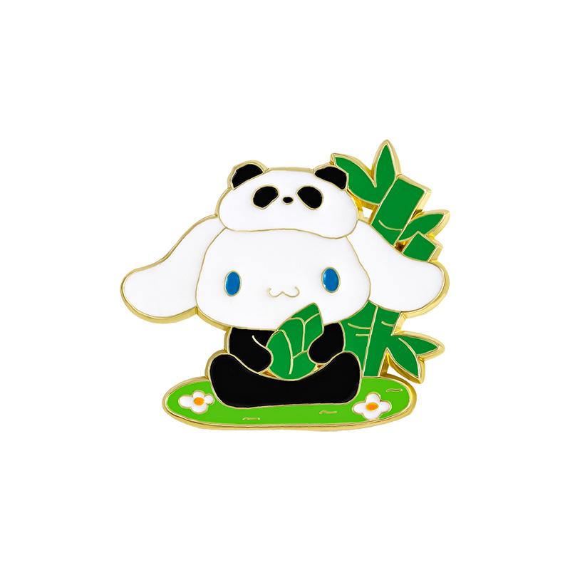 Sanrio Character Perimeter Cute Cartoon Cinnamoroll Kuromi Pochacco My Melody Zinc Alloy Brooch Enamel Badge Decorative Pin for Bag