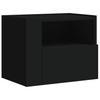 Wall Mounted Nightstand Black 45x30x35 Cm