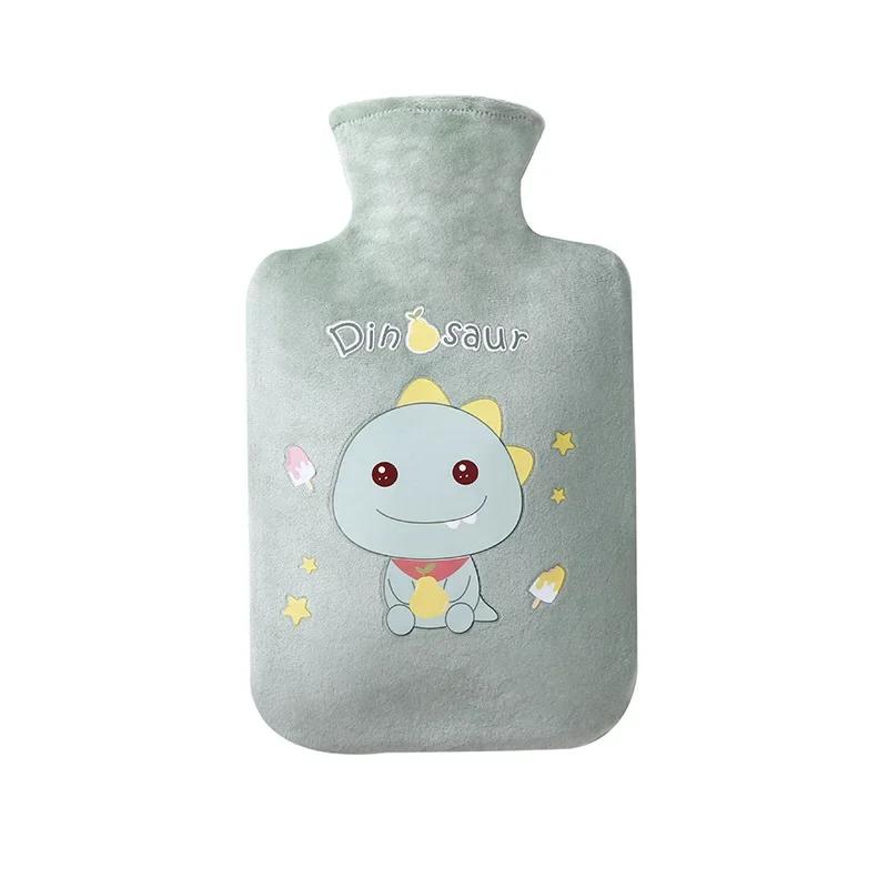 1000ml Large Hot Water Bag Removable Plush Hot Water Bottles Reusable Hand Warmer with Cloth Cover Explosion-Proof Girl Winter