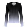 Women's Tops Floral Print Long Sleeve Shirt V Neck Casual Loose Tee Autumn Clothing