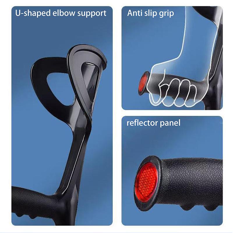 1Pcs Elderly Booster Extra Handle Plastic Elbow Brace Elderly Walking Cane Elbow Crutch Plastic Hardware Accessories Health