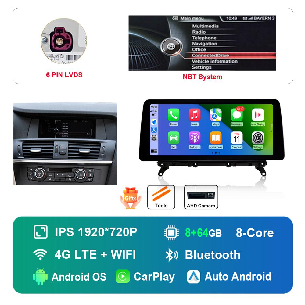 12.3 Inch for BMW 7 Series F01 F02 CIC NBT System DSP Stereo GPS HD Touch Screen Android Car Radio Multimedia Player GPS