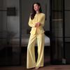 Women's Autumn 2025 Casual Blazer and Trousers Set for Workplace