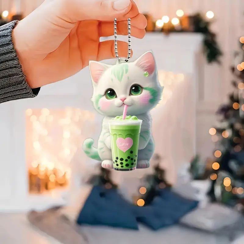 Acrylic 2D HD Flat Car Pendant Accessories Home Decorations Backpack Pendant Christmas Keychain Pendant
