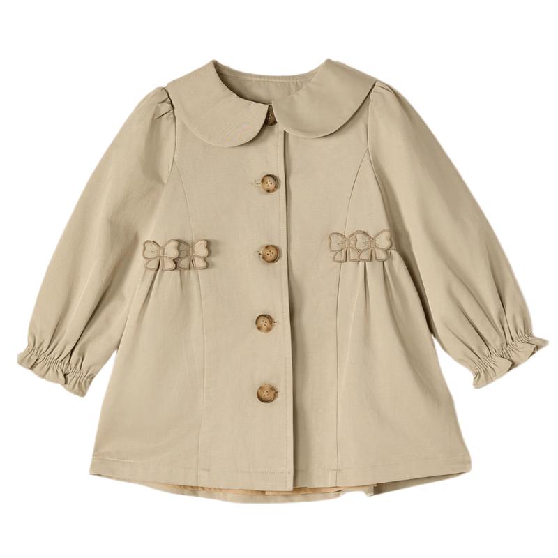 DEESHA Girls' Autumn Mid-Length Trench Coat