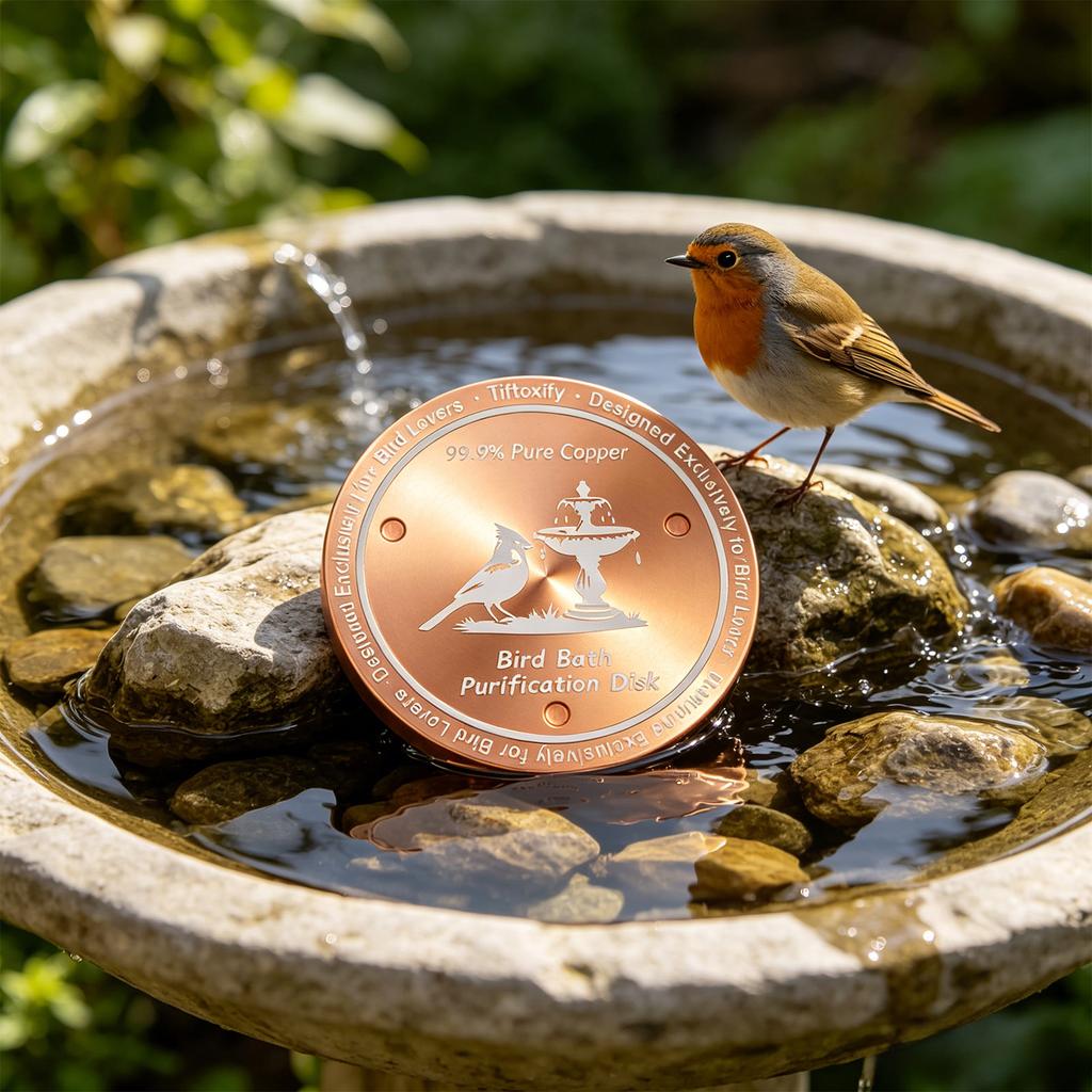 0.8mm Reinforced 99.99% Pure Copper Bird Bath Disk Triple Point Support Design For Physical Water Fit All Season Outdoor