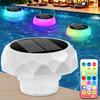 Gusio Solar Pool Chlorine Floater for Up To 3 Inch Tablets, Floating Chlorine Dispenser with Colorful Ball Light