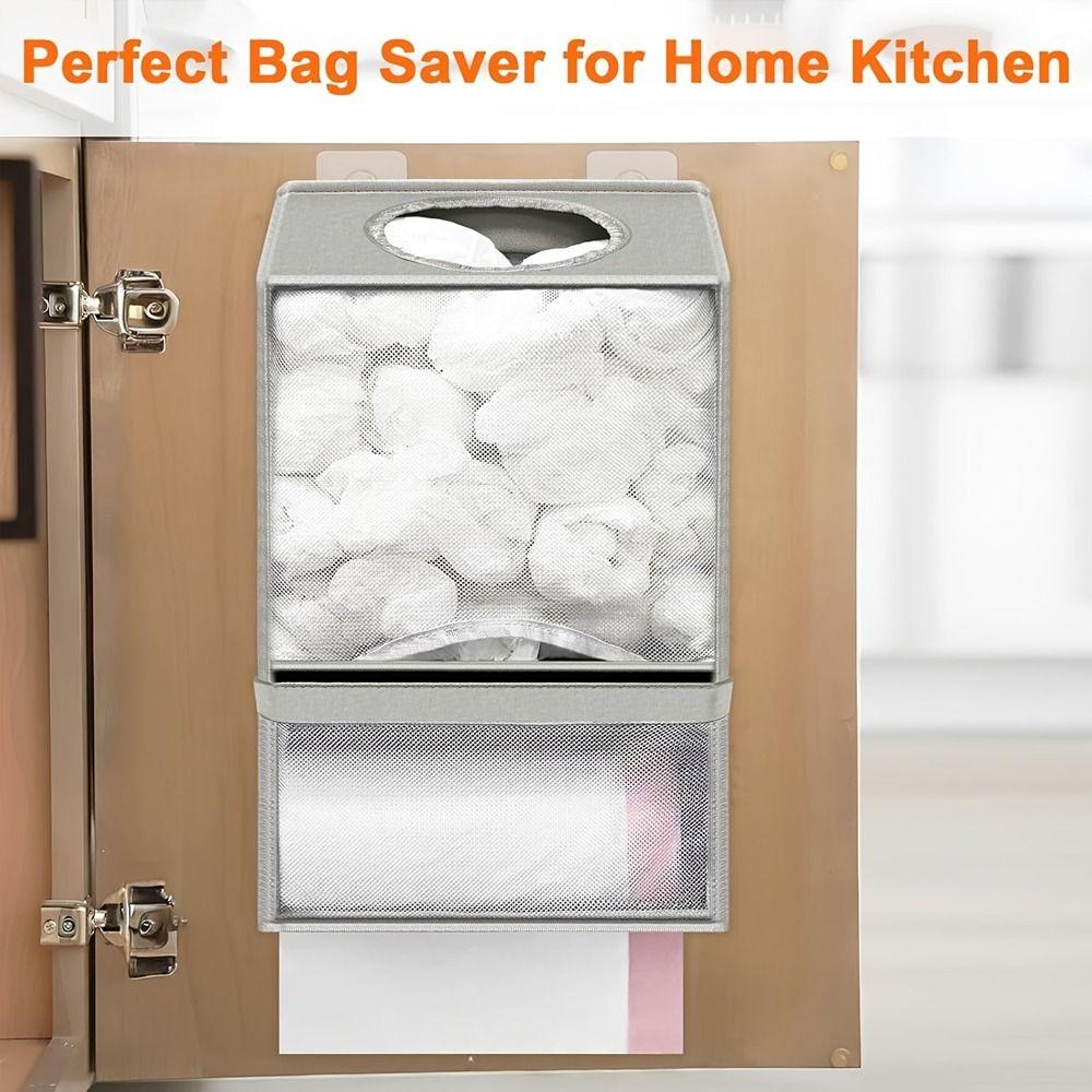 Non-woven Fabric Garbage Bag Storage Bag Wall Mounted Trash Bags Dispenser  Shopping Bags