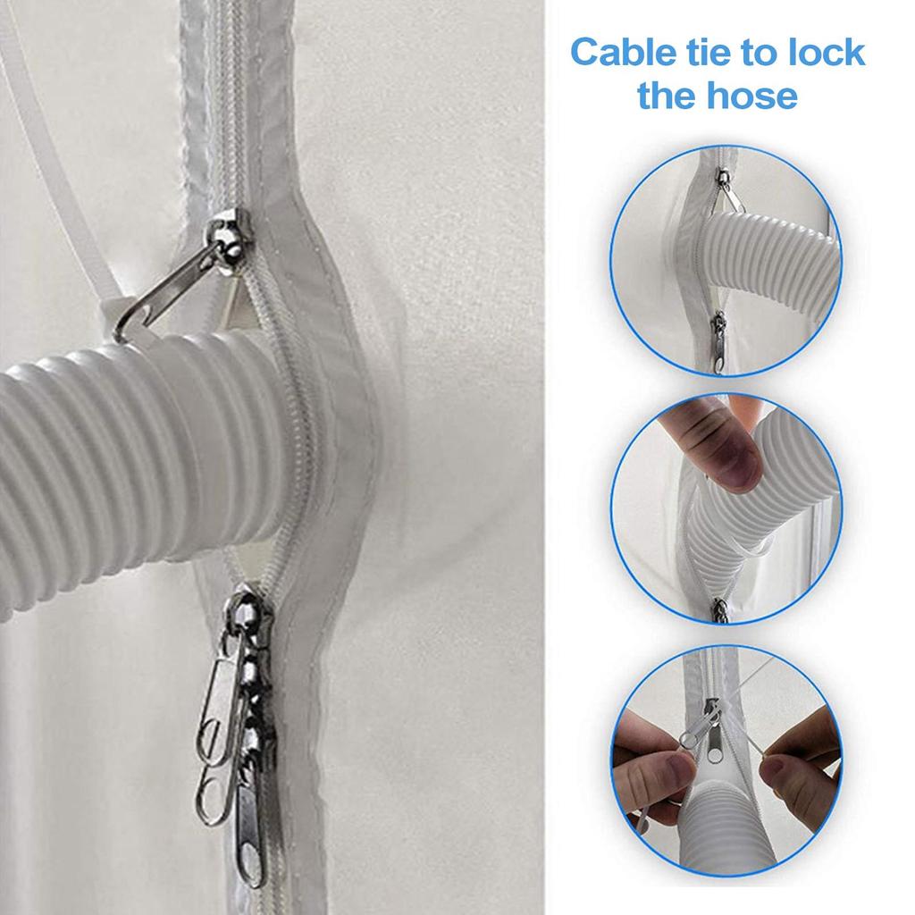 Window Kit For Portable Air Conditioner Sliding Door Ac Vent Kit Hose Support Adjustable Sealing For Kitchen Bedroom Room Rv