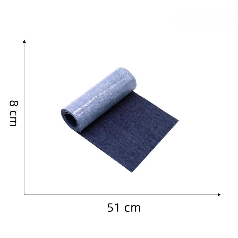 1/5 Rolls of Jean Iron-On Patches 8x50cm Denim Repair Patches Clothing Self-Adhesive DIY Sew-On/Iron-On Cloth for Jackets Jeans
