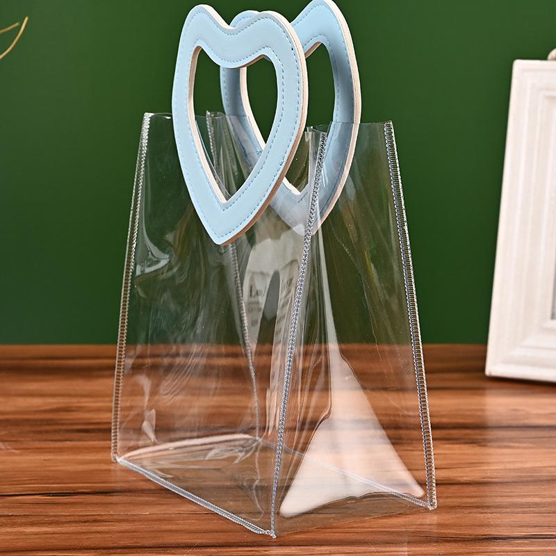 Portable Clear Reusable Shopping Bags Wedding Candy Pvc Handbag Small Daisy Shopping Wedding Birthday Gift Bag