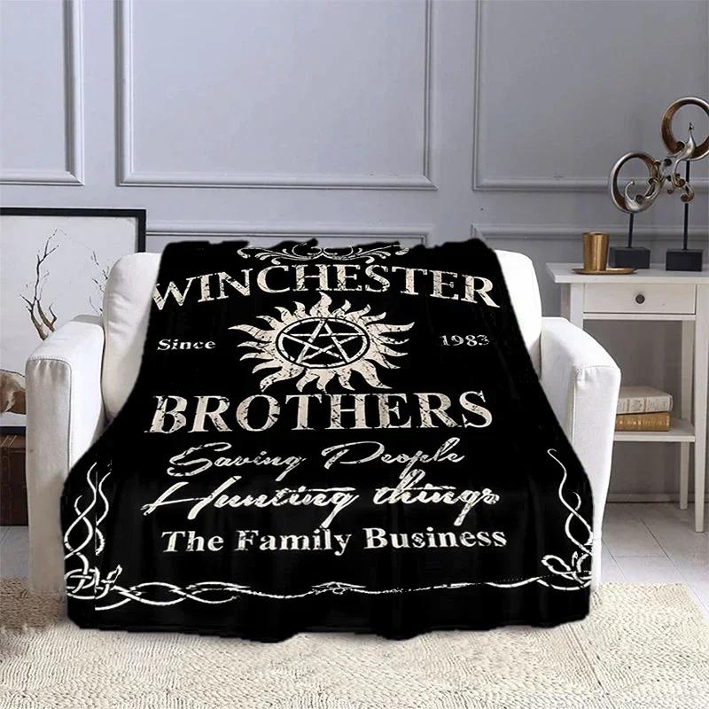 Movie Supernatural – Evil Power bedruckte Decke, modische warme Flanschdecke, Picknickdecke, Bettdecke, Geburtstagsgeschenk