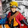 Naruto Anime Figure Uzumaki Naruto Uchiha Sasuke Combat form 25cm Action Figurine PVC Cartoon Characters Model Ornaments Boy Toy