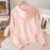 Women's Autumn Loose Fit Hooded Sweatshirt with Letter Embroidery - Korean Style, Versatile Long Sleeve Top