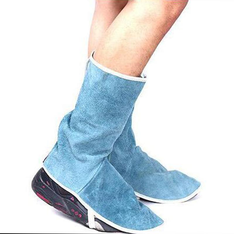 

Фартух зварювальника Захист від зварювання Коров яча шкіра проти опіків Фартух безпеки роботи Зносостійкий захист для зварювання ніг Чохли для взуття one size