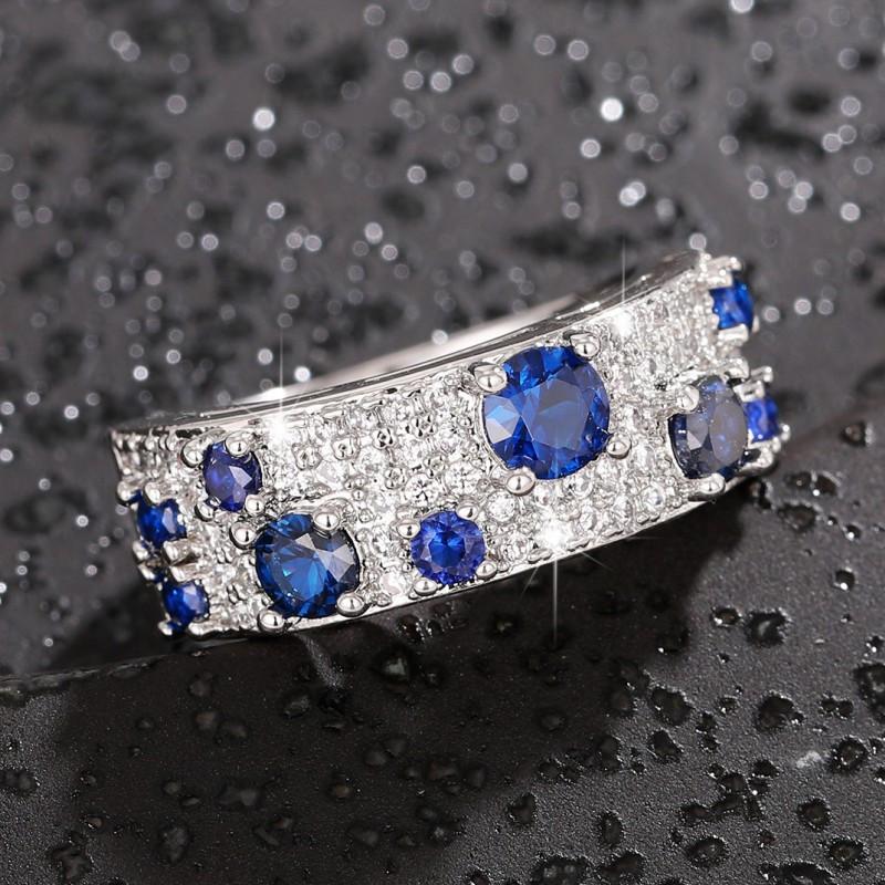 CopperCZ Women Rings Newly Designed Luxury Fashion Bridal Wedding Bands Accessories Sparkling Jewelry Gifts