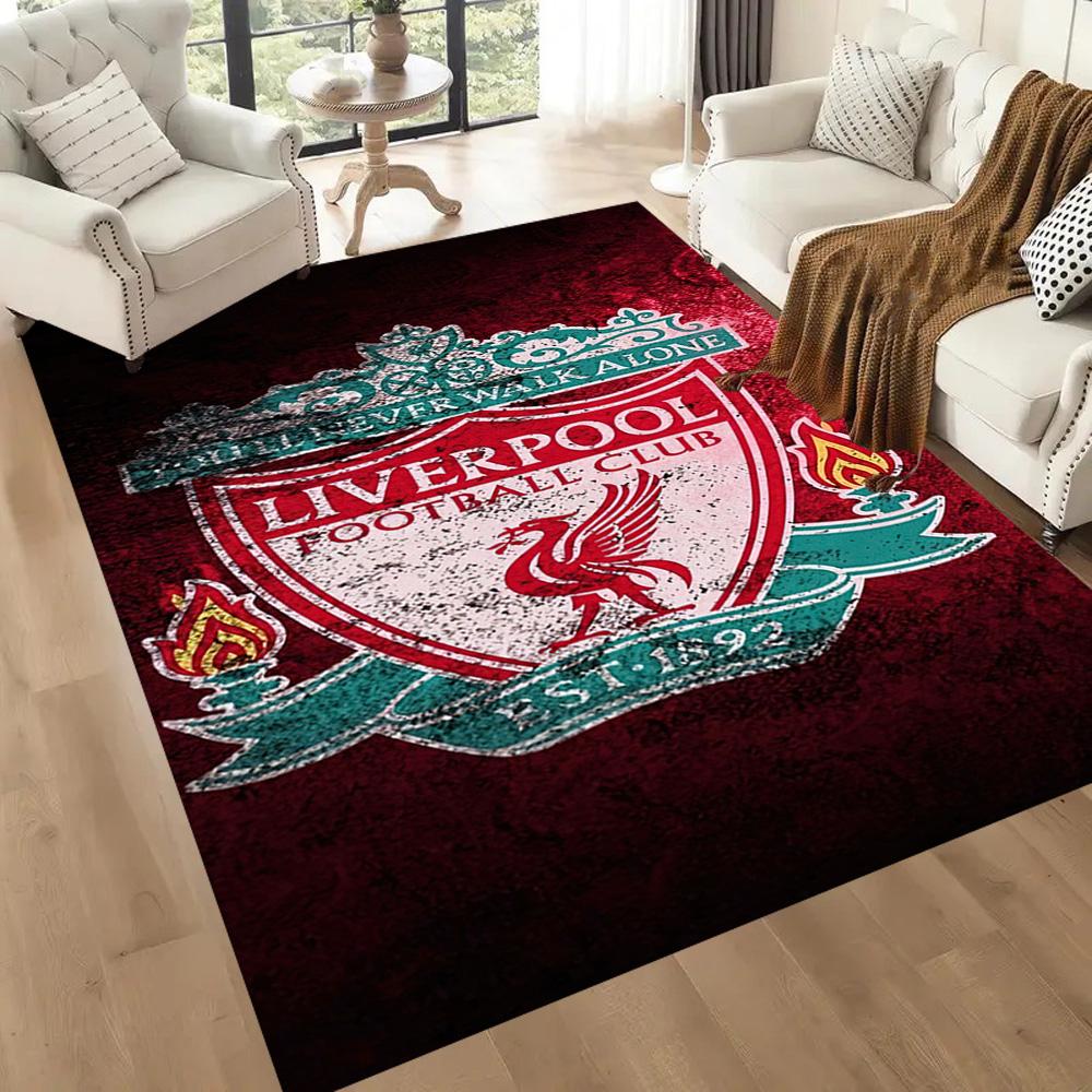 Liverpool Football Club Teppich Geeignet für Dekoration Zimmer Küche Spielzimmer Wohnzimmer Rutschfester Teppich Büro Heimdekoration