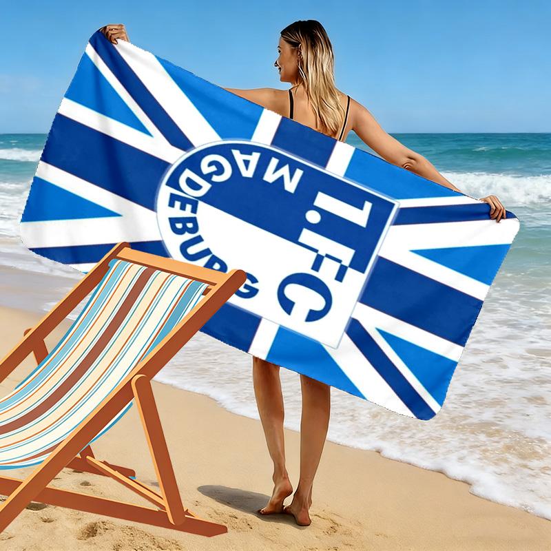 1. FCM Print Beach Towel, Large Soft Quick Dry Towel for Beach Camping Swimming