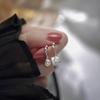 Freshwater Pearl Stud Earrings Women's Earrings Spring Niche Design High-end Temperament Cold Wind Earrings