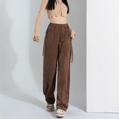 Chenille Banana Wide-Legging Pants Women's Pants Early Autumn New Draped Pants Autumn Knitted Straight Pants