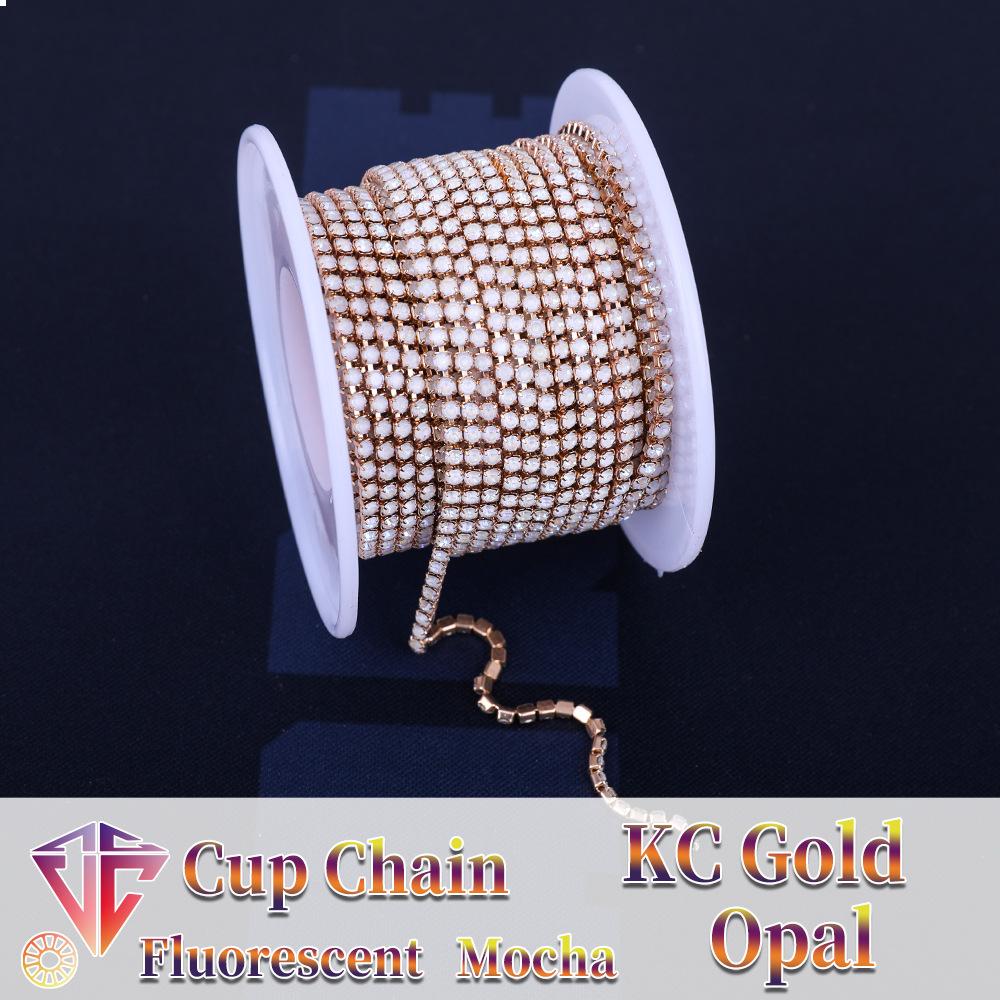 

Weichen Boutique флуоресцентная цепь-коготь мокко шифровальная цепь светящаяся дрель, вспышка алмазная цепь аксессуары для одежды своими руками SS6- (1 yard/bar)