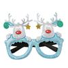 huaqianguhh Christmas Glasses, Glitter Holiday Party Glasses Frames, Santa Hat Tree Snowman Bear Funny Eyeglasses for Favors
