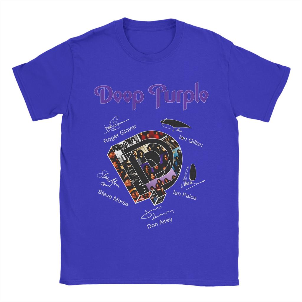 Unisex TShirt Deep Purple band Vintage Cotton Tee Shirt Short Sleeve T Shirt O Neck Clothes Adult
