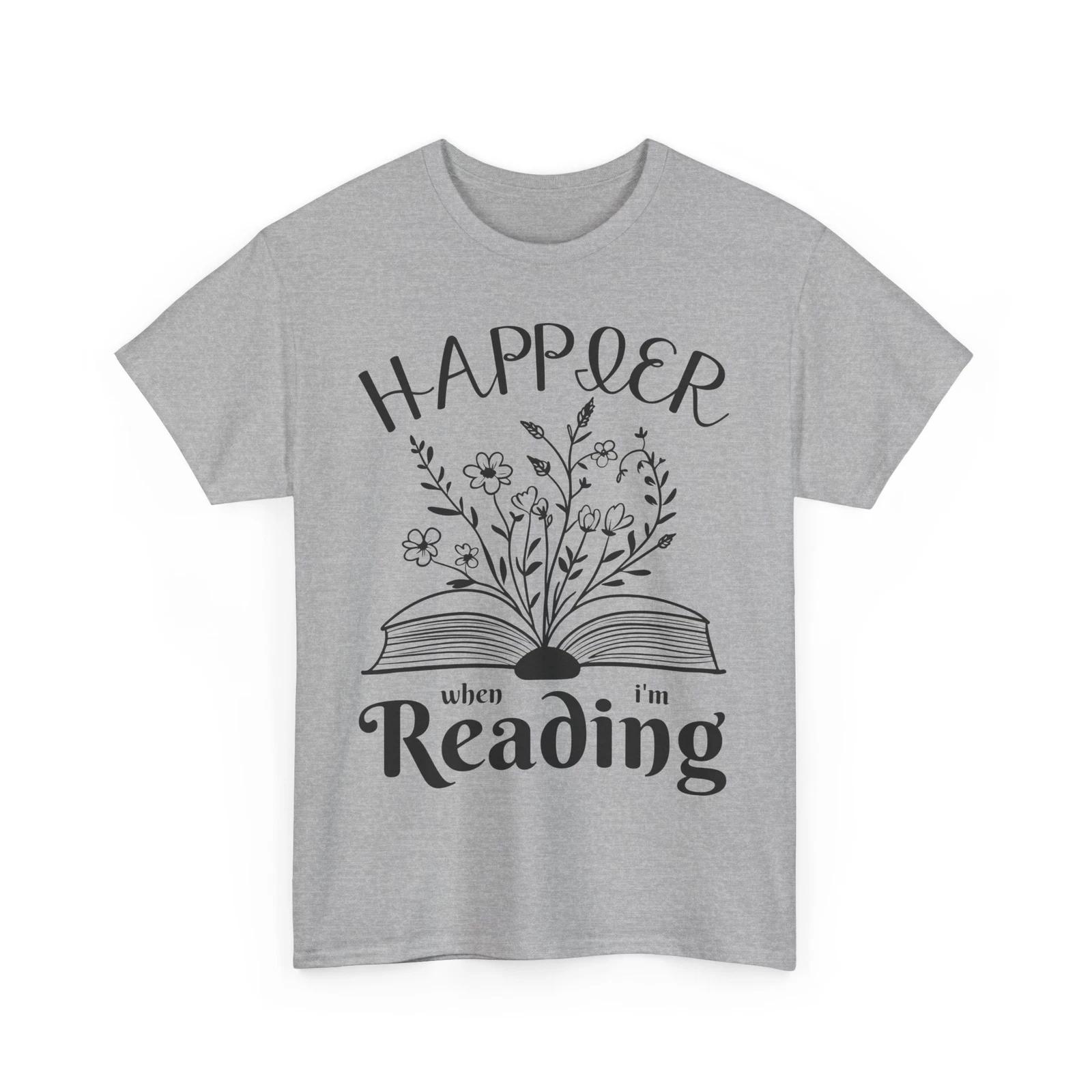 

Book T-Shirt | Booktrovert T-Shirt | happier when i m reading Shirt 2XL