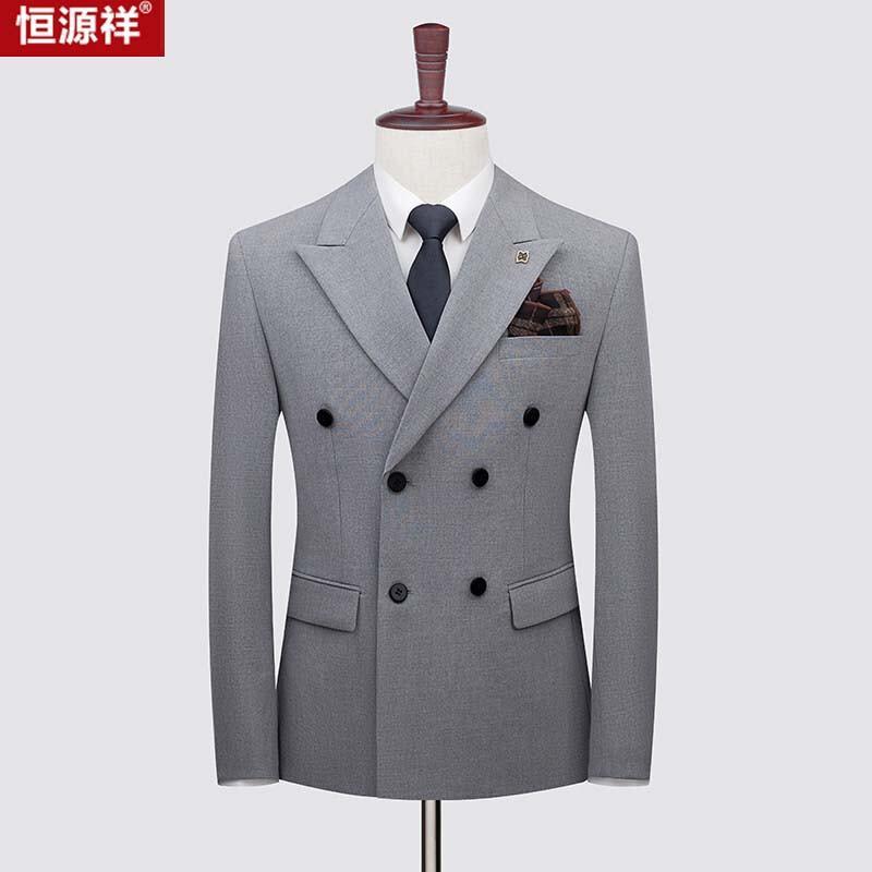 

Men s Double-Breasted Three-Piece Suit 7XL